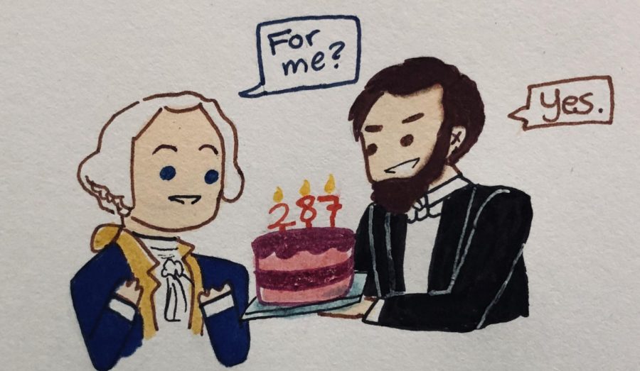 Abraham Lincoln celebrating George Washingtons birthday