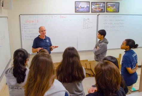 HMSA LifeSail members meeting with their adviser Mr. Schulz during CP. Photo courtesy of Mr. Schulz.