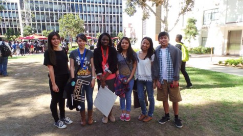Just a few of HMSAs hard-working students at USC on Pre-MESA Day 2015. Photo by Brianna Riveras father.