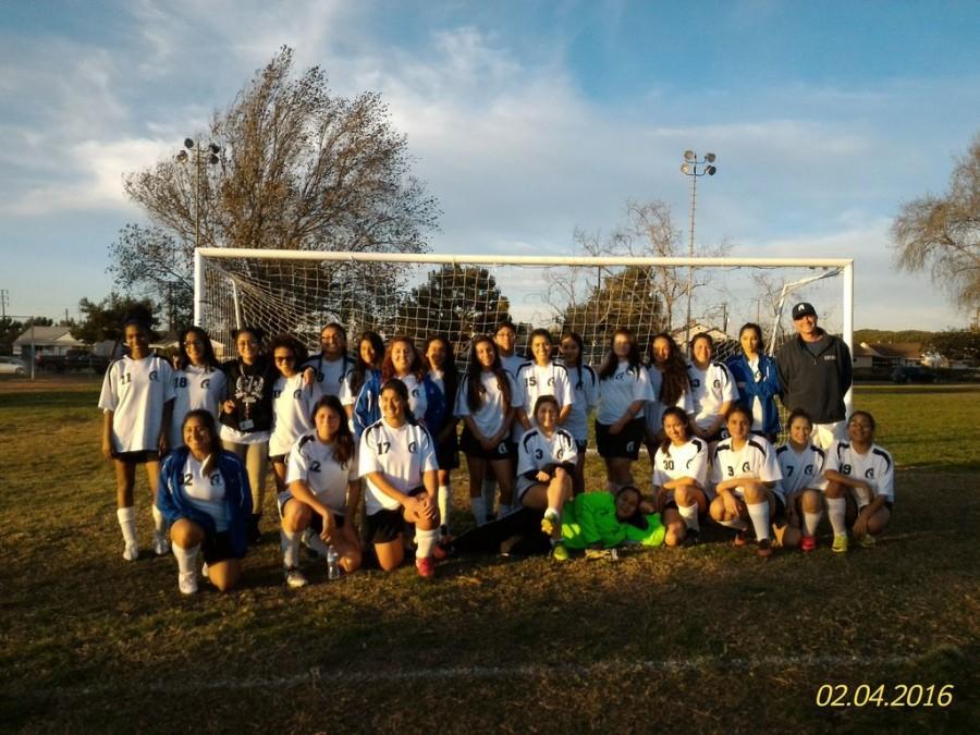 The girls soccer team showed great improvement from last season. Photo provided by David Kircher.