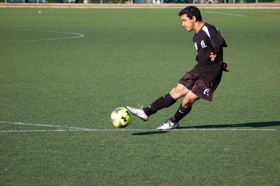 Alejandro L. plays soccer in his last year of highschool (Photo by Fortune S.)