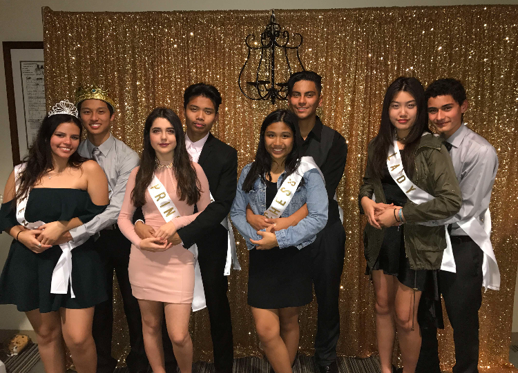 Winter+Formal+winners+from+each+grade+level+join+to+take+a+picture.++From+left+to+right%3A+King+Brian+P.+and+Queen+Erika+G+%28seniors%29.%2C+Prince+Don+M.+and+Princess+Melissa+M+%28Juniors%29.%2C+Duke+Melvin+T.+and+Duchess+Briethney+%28Sophomores%29%2C+Lord+Carlos+G.+and+Lady+Emily+G+%28Freshmen%29.+