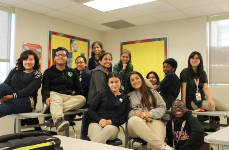 The Theater and Film Club at their Friday meeting.