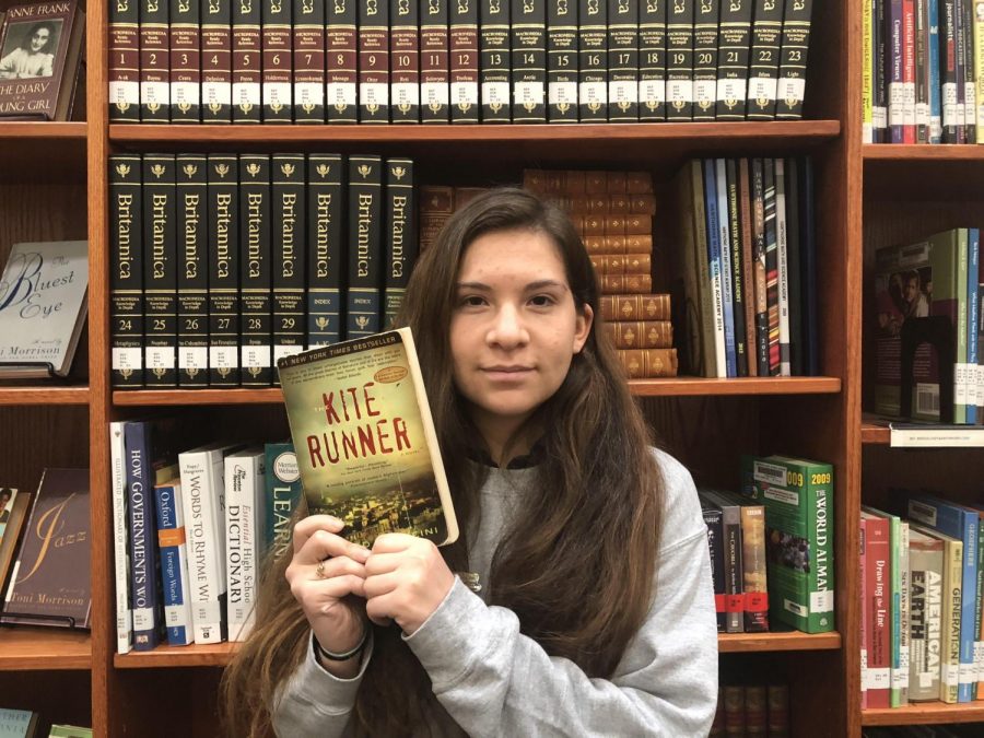 Valeria Gomez with The Kite Runner. Photo taken by Pedro Adame.