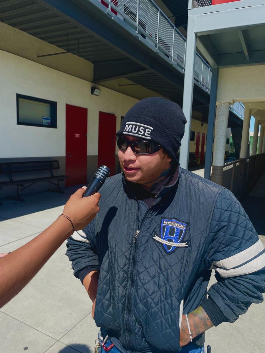 Mr. Cifuentes getting interviewed